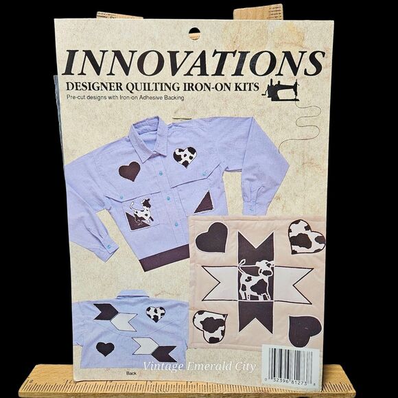 Vtg Complete Kit with Iron- on Adhesive Backing Cow Theme Stan Rising Co. 1993 - Picture 7 of 7